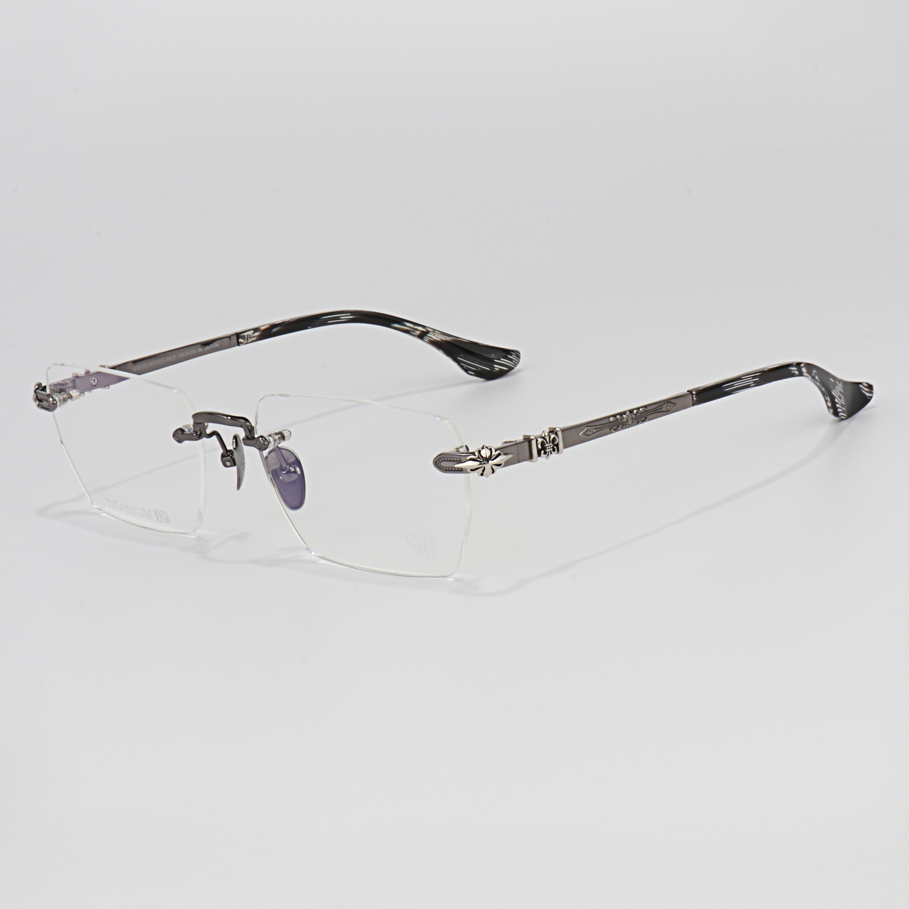 Lazy Makeup Lady Reader Glass Frames High Quality Modern Computer Men Women Rimless Eyeglasses Guangdong Factory Customize logo