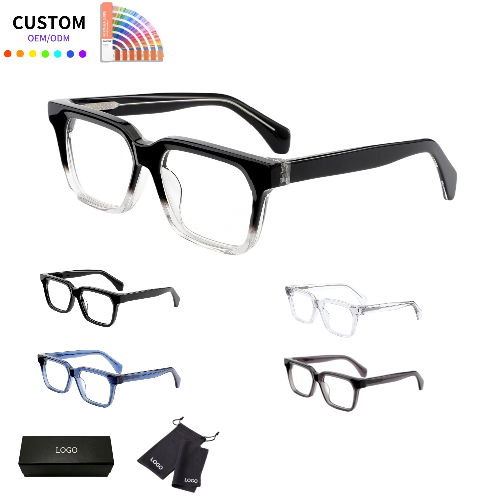 Prescription Glasses Optical Frames and Lenses New Trend High Quality Classic Acetate Frame Custom Logo Wholesale for Man Woman