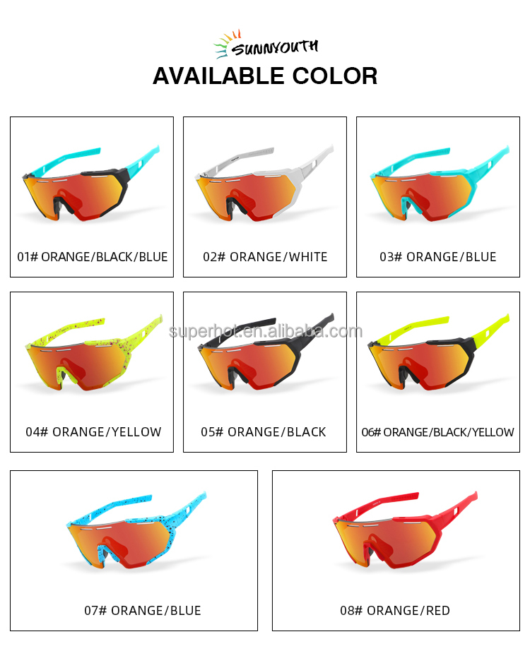Wholesale Sports eyewear Supply High Quality Uv Protection Colorful Kid Outdoor Sport Glasses in Bulk