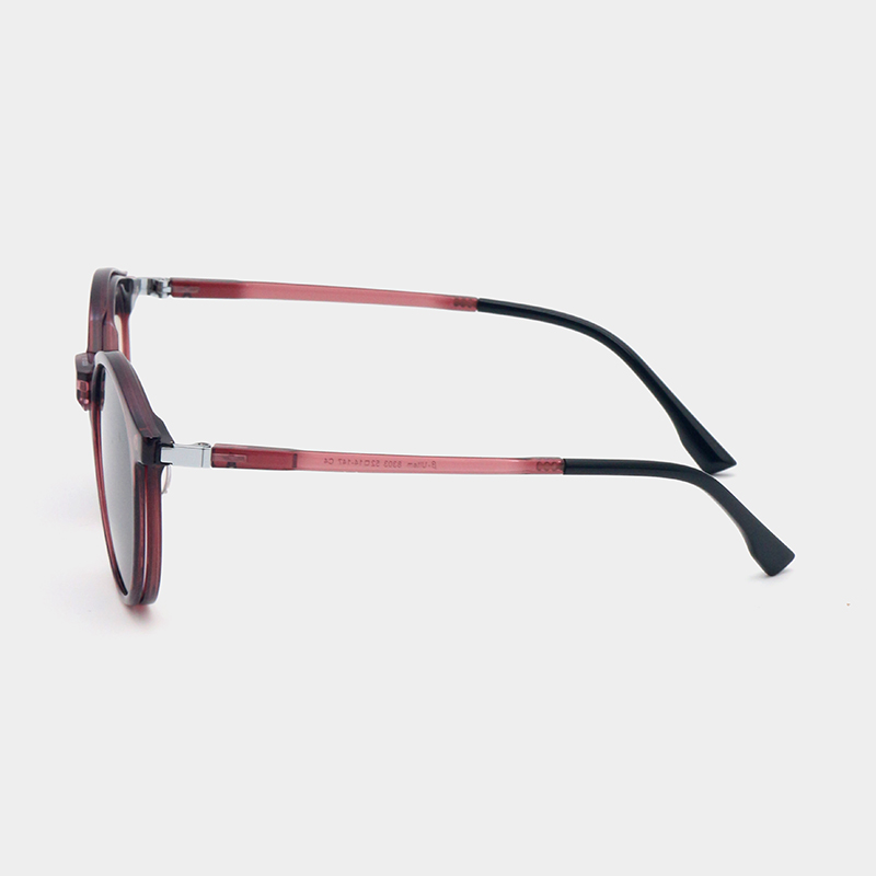 Ultralight 3 in 1 FoldableClip on Sunglasses Made of Ultem Material Magnetic Glasses Thin Round Eyeglasses Optical Frames