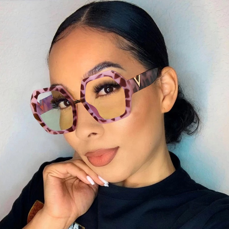 9191 High Quality Men Women Hexagon Eyeglasses Frames Vintage Big Frame Sunglasses 2025 Shades
