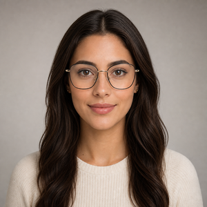 Modern Retro Metal Geometric Square Ladies Eyeglass Frames
