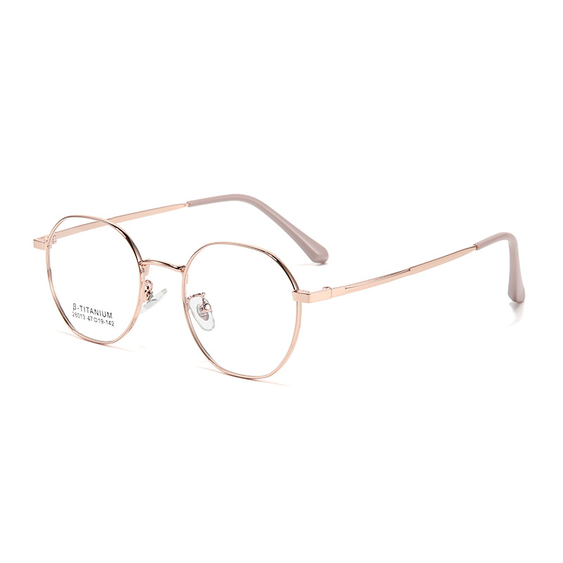 Ultra-light Metal Frame Retro Polygonal Eyeglass Frame Wholesale, Premium Minimalist Look Myopia Glasses &amp; Plain Lens Glasses