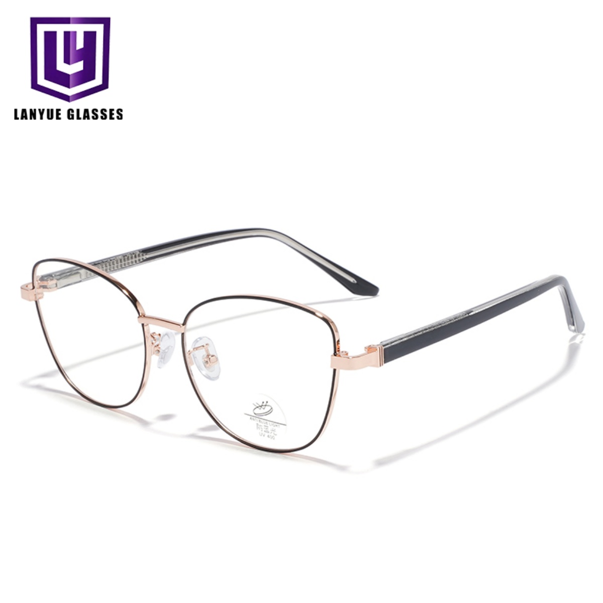 Full Rim Metal Anti Blue Light Blocking UV400 Computer Eyeglasses Designer Fashionable Modern Luxury Elegant Pro Optical Glasses