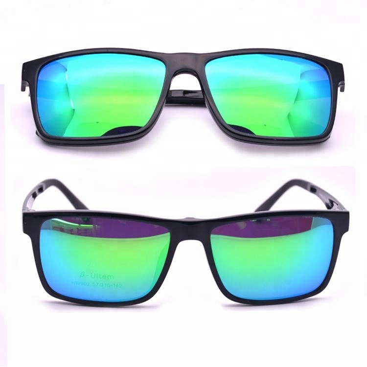 Ultem Clip on Eyeglasses Frames Polarized Magnetic Sunglasses