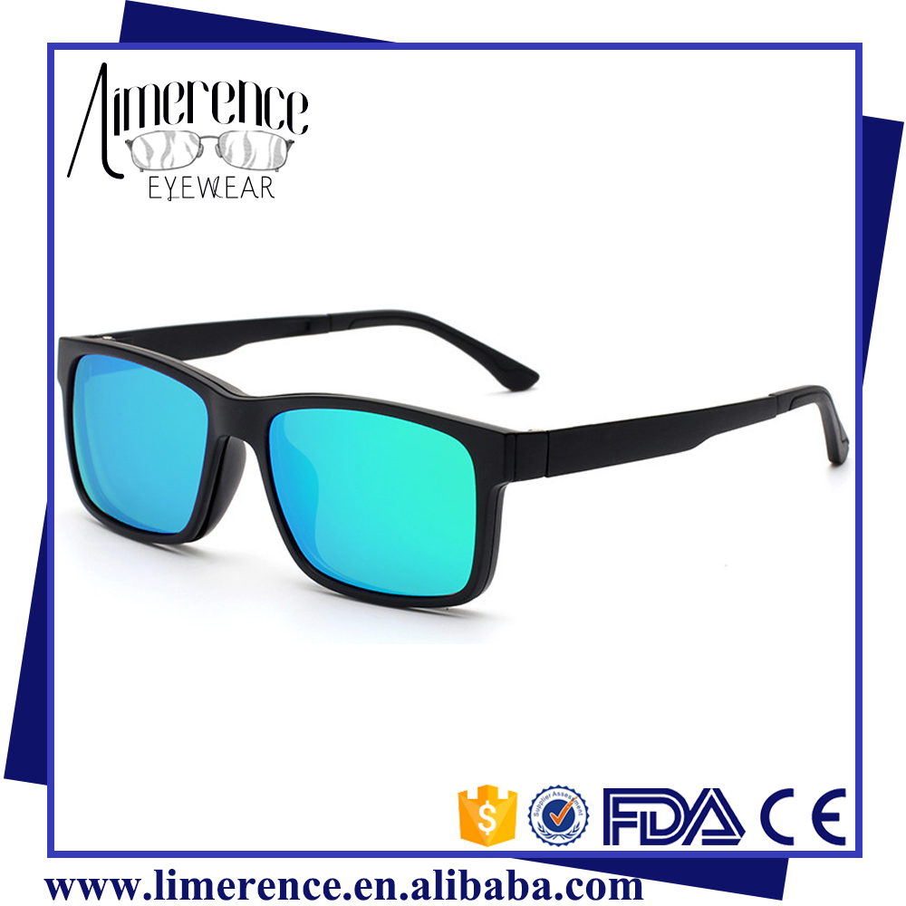 Best Quality TR90 Ultem Glasses Clip-on Glasses Frame Polarized Sun Glasses Magnet Sunglasses with Magnetic Clip on Glalasses