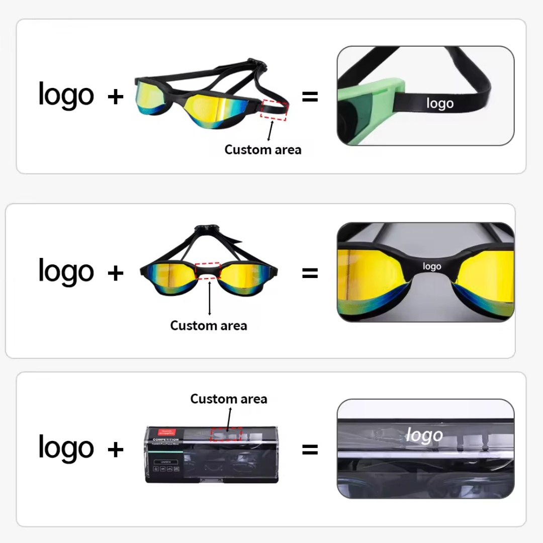 Wholesale High Quality Kids Waterproof Racing Swimming Goggles Anti-Fog UV Protection HD Lens Durable Silicone Eyewear