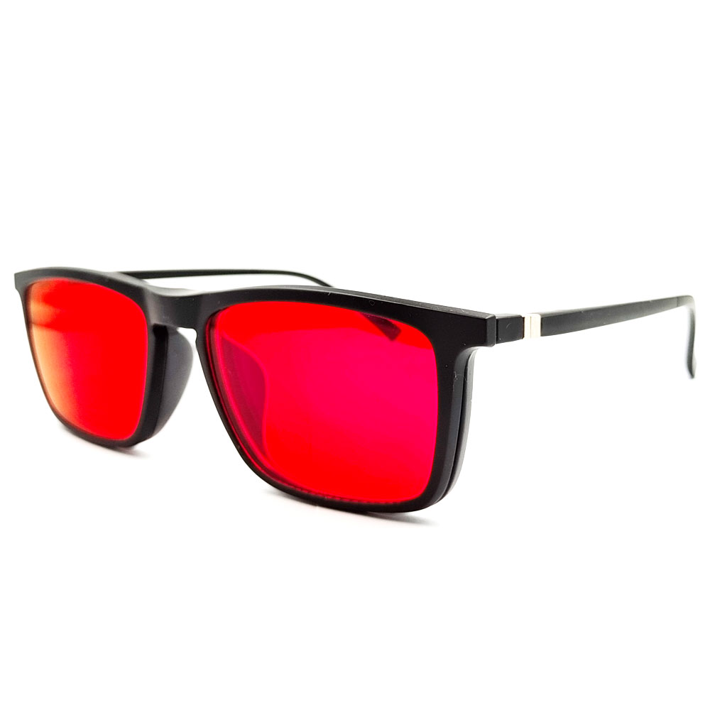 Custom Clips on Anti Blue Light Blocking Glasses Amber Red Lens 100% Blue Light Blocking Yellow Lens Gaming Glasses