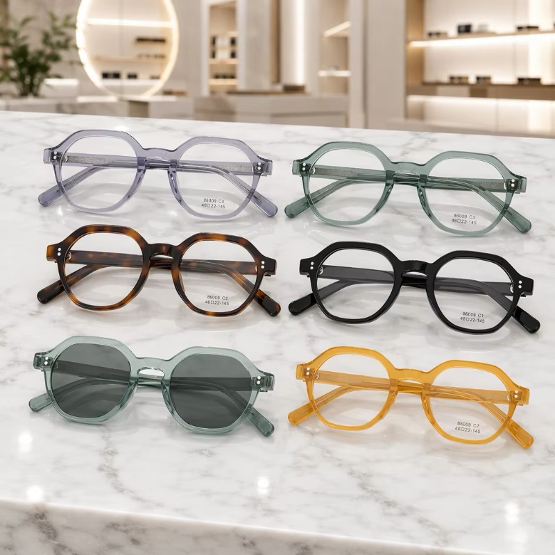 Hexagonal Polarized Magnetic Clip On Sunglasses Detachable Sun Lens UV Protection Outdoor Driving Eyewear Sunglasses Frame