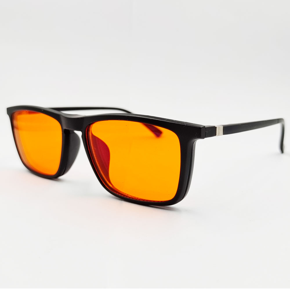 Custom Clips on Anti Blue Light Blocking Glasses Amber Red Lens 100% Blue Light Blocking Yellow Lens Gaming Glasses