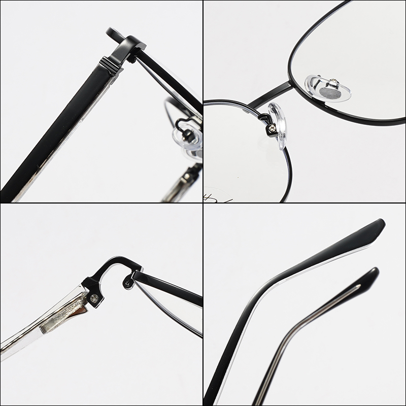 Full Rim Metal Anti Blue Light Blocking UV400 Computer Eyeglasses Designer Fashionable Modern Luxury Elegant Pro Optical Glasses