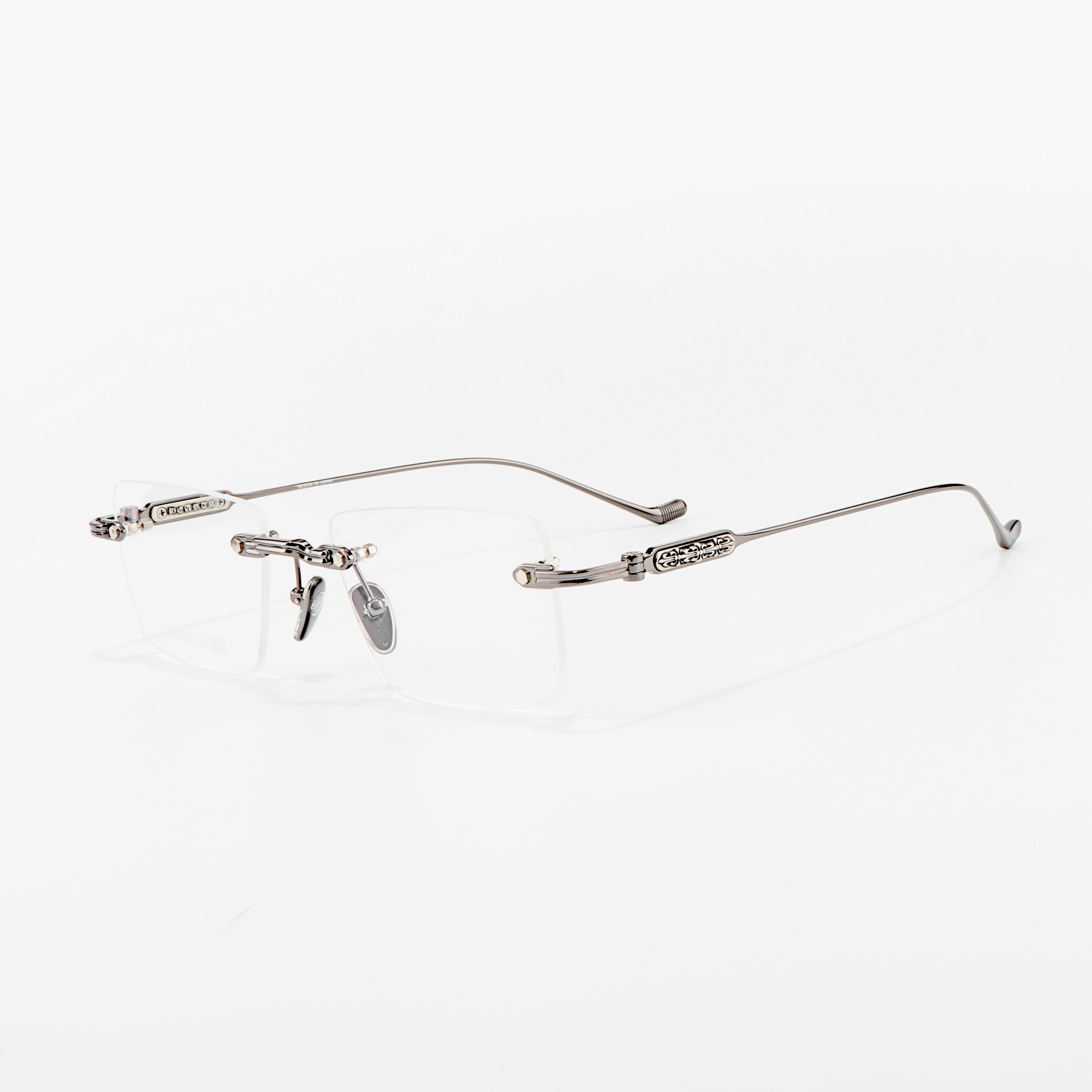 Top Reader Grade Pure Titanium Black Gold Gun Silver Optical Prescription Luxury Brand Frameless Wholesale Glasses Manufacturer