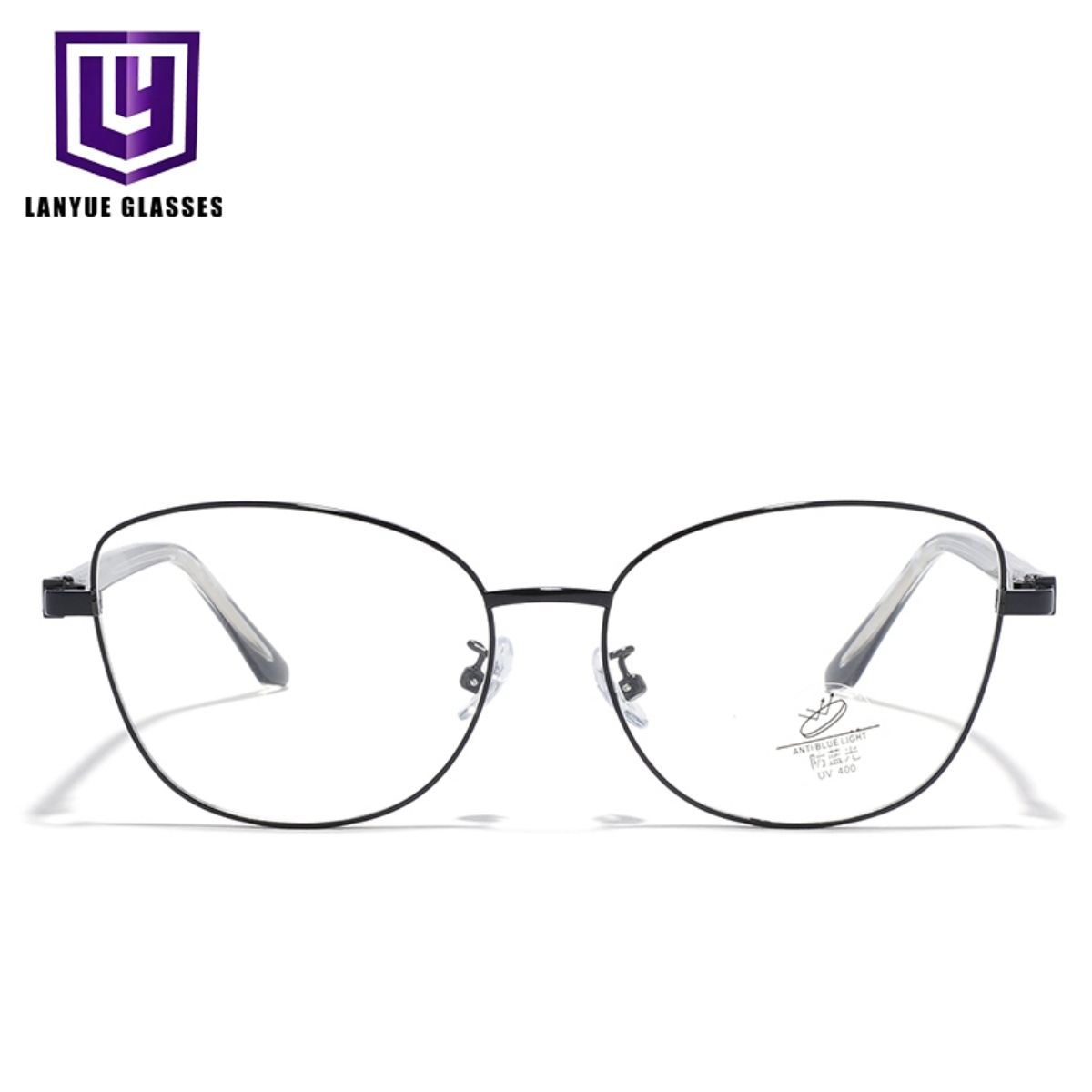 Full Rim Metal Anti Blue Light Blocking UV400 Computer Eyeglasses Designer Fashionable Modern Luxury Elegant Pro Optical Glasses