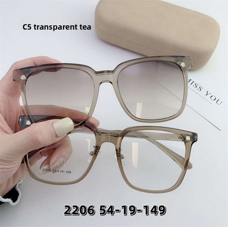New Style Punk TR Polarized Magnetic Full-Rim Clip-On Sunglasses Unisex Adult Optical Eyewear UV Protection 2206