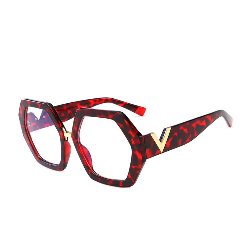 9191 High Quality Men Women Hexagon Eyeglasses Frames Vintage Big Frame Sunglasses 2025 Shades