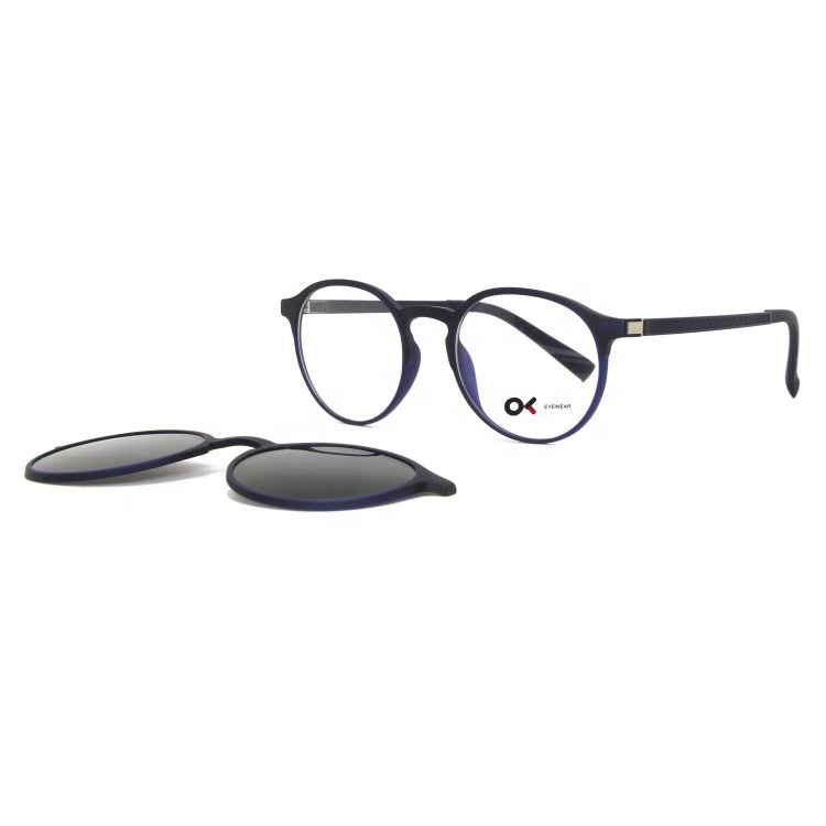 2025 Unisex Clip-On Glasses Frame 2 1 Ultem Polarized Magnetic Sunglasses Model 95169 China All Ages