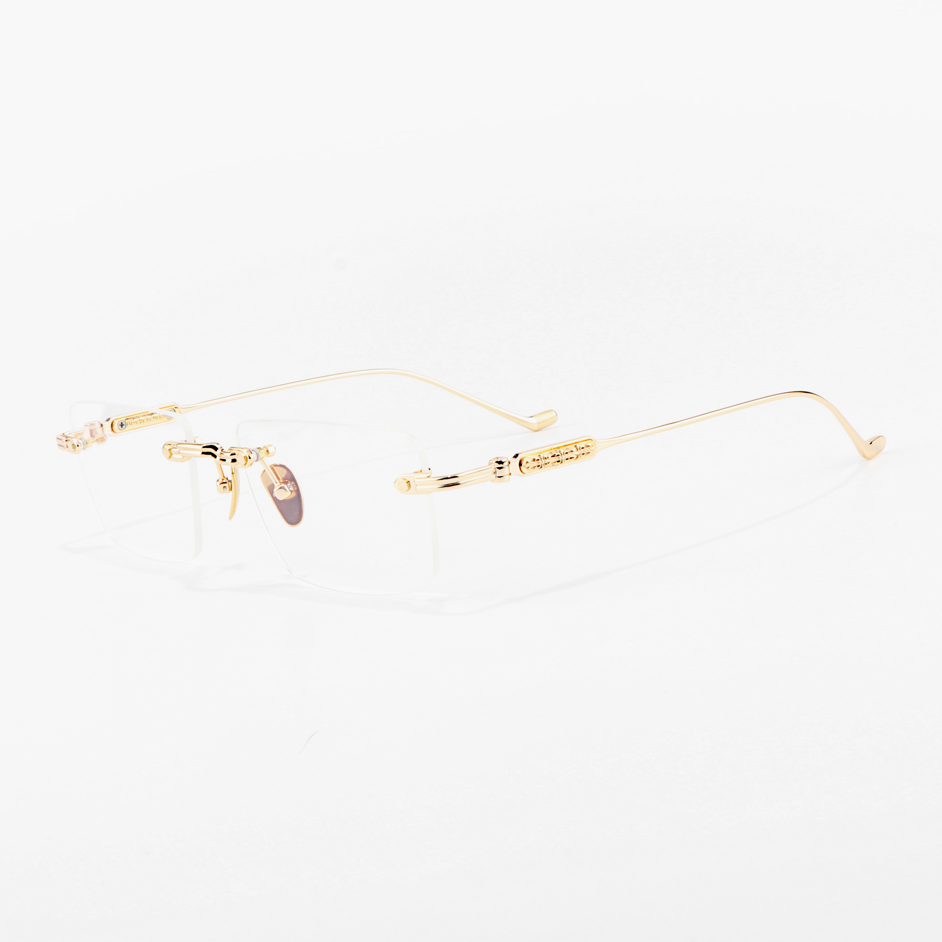 Top Reader Grade Pure Titanium Black Gold Gun Silver Optical Prescription Luxury Brand Frameless Wholesale Glasses Manufacturer