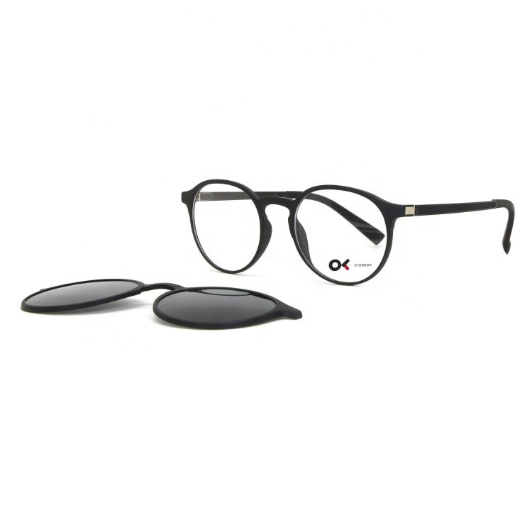 2025 Unisex Clip-On Glasses Frame 2 1 Ultem Polarized Magnetic Sunglasses Model 95169 China All Ages