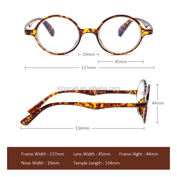 Classic Retro Slim Reading Glasses Small Round Tr90 Frame Light Eyewear for Wholesale