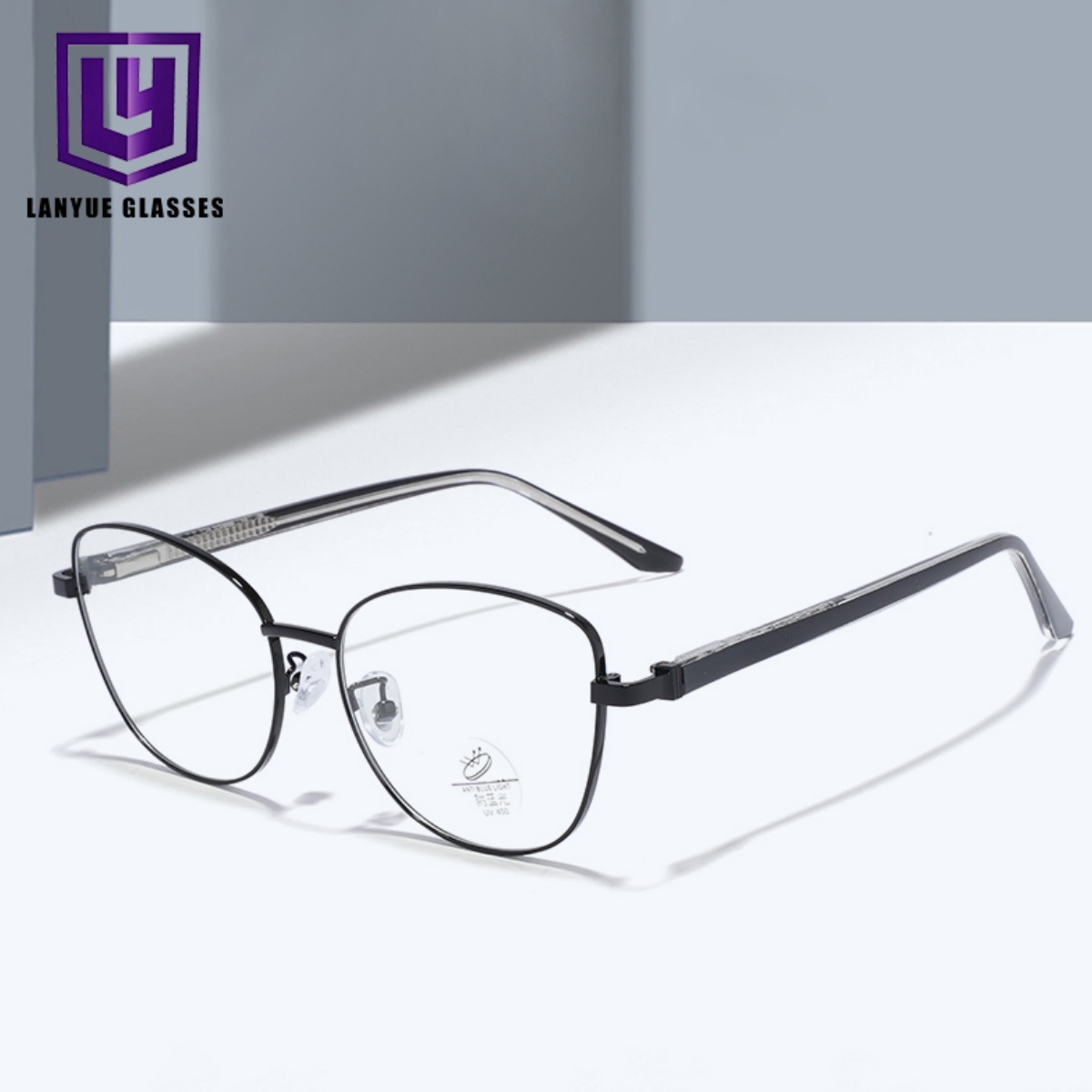 Full Rim Metal Anti Blue Light Blocking UV400 Computer Eyeglasses Designer Fashionable Modern Luxury Elegant Pro Optical Glasses