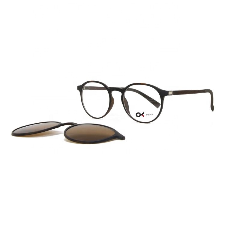 2025 Unisex Clip-On Glasses Frame 2 1 Ultem Polarized Magnetic Sunglasses Model 95169 China All Ages