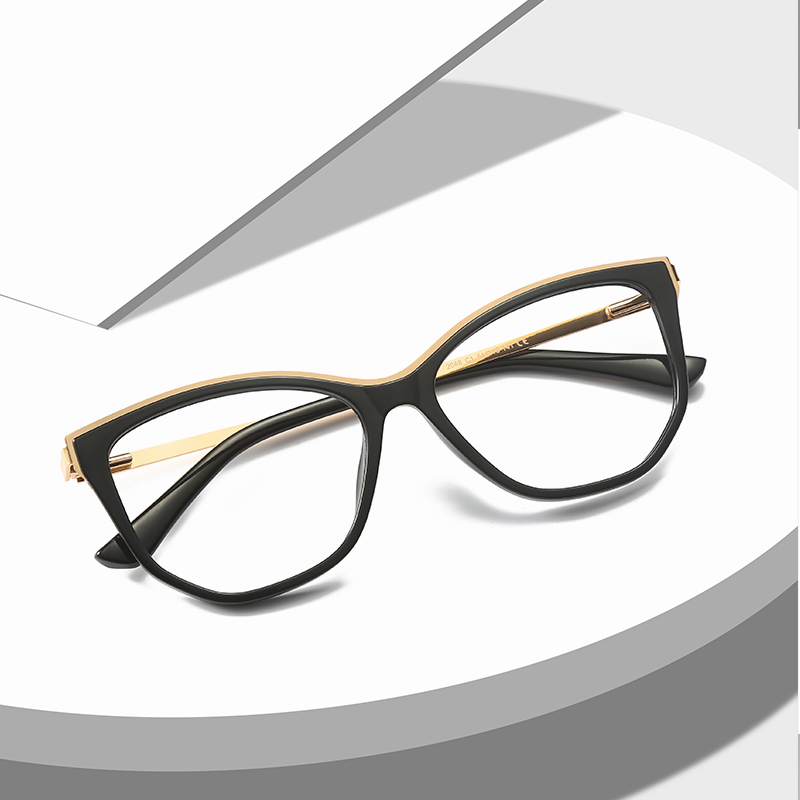 New Progressive Eyeglasses Free Sample Women Cat Eye United Japanese Different Shape Optical Frames Tr90 Guangzhou Transparent