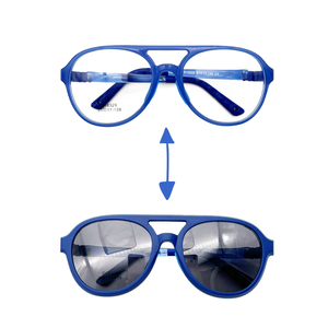Kids Soft Silicon Flexible Silicone Sunglasses Eyewear Optical Frames Clip-on