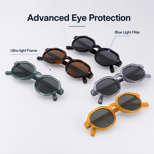 Hexagonal Polarized Magnetic Clip On Sunglasses