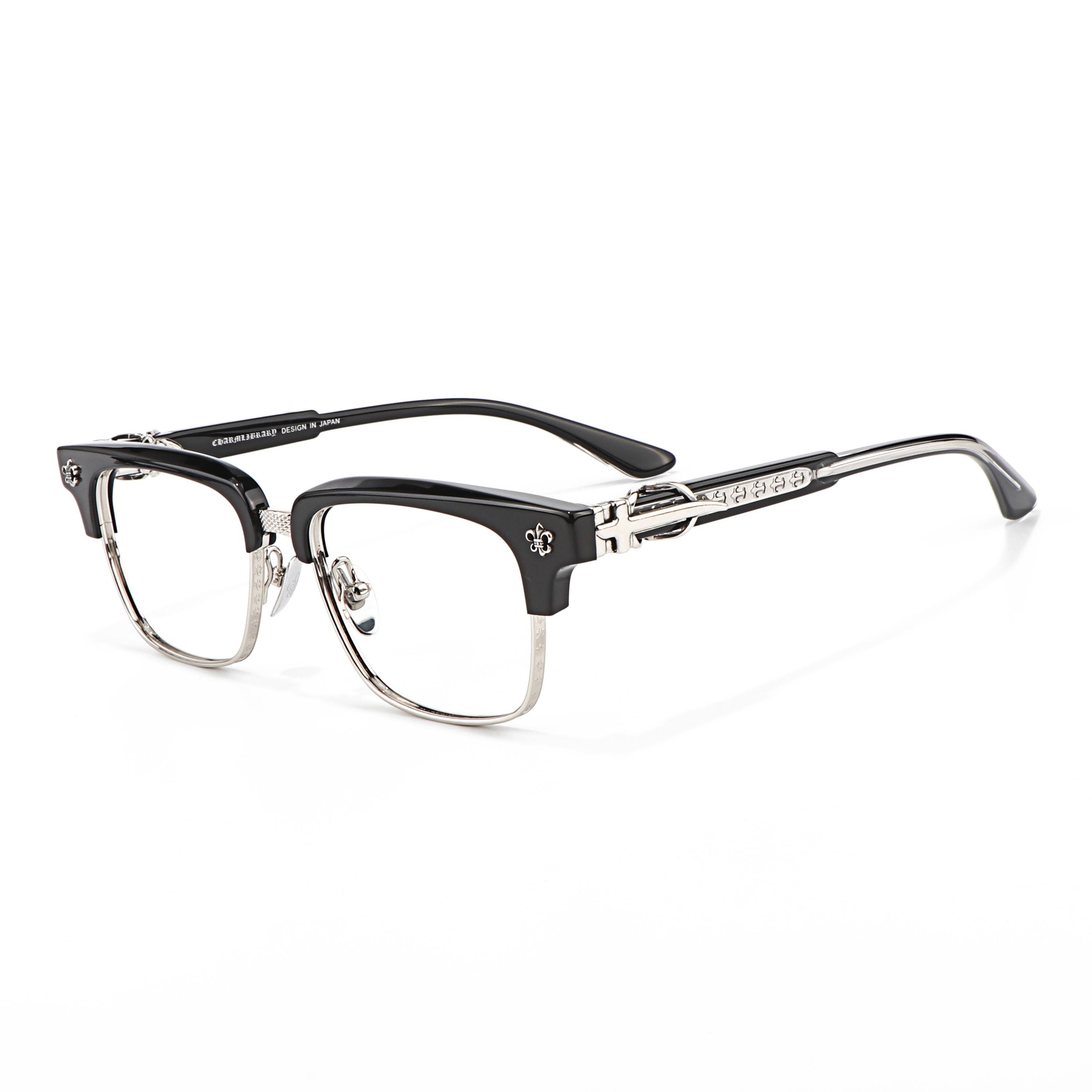 New Famous Luxury Brand Semi Frame Anti Blue Light Acetate Eyeglass Frame Optical Prescription Presbyopia Multifocal Y2k Glasses
