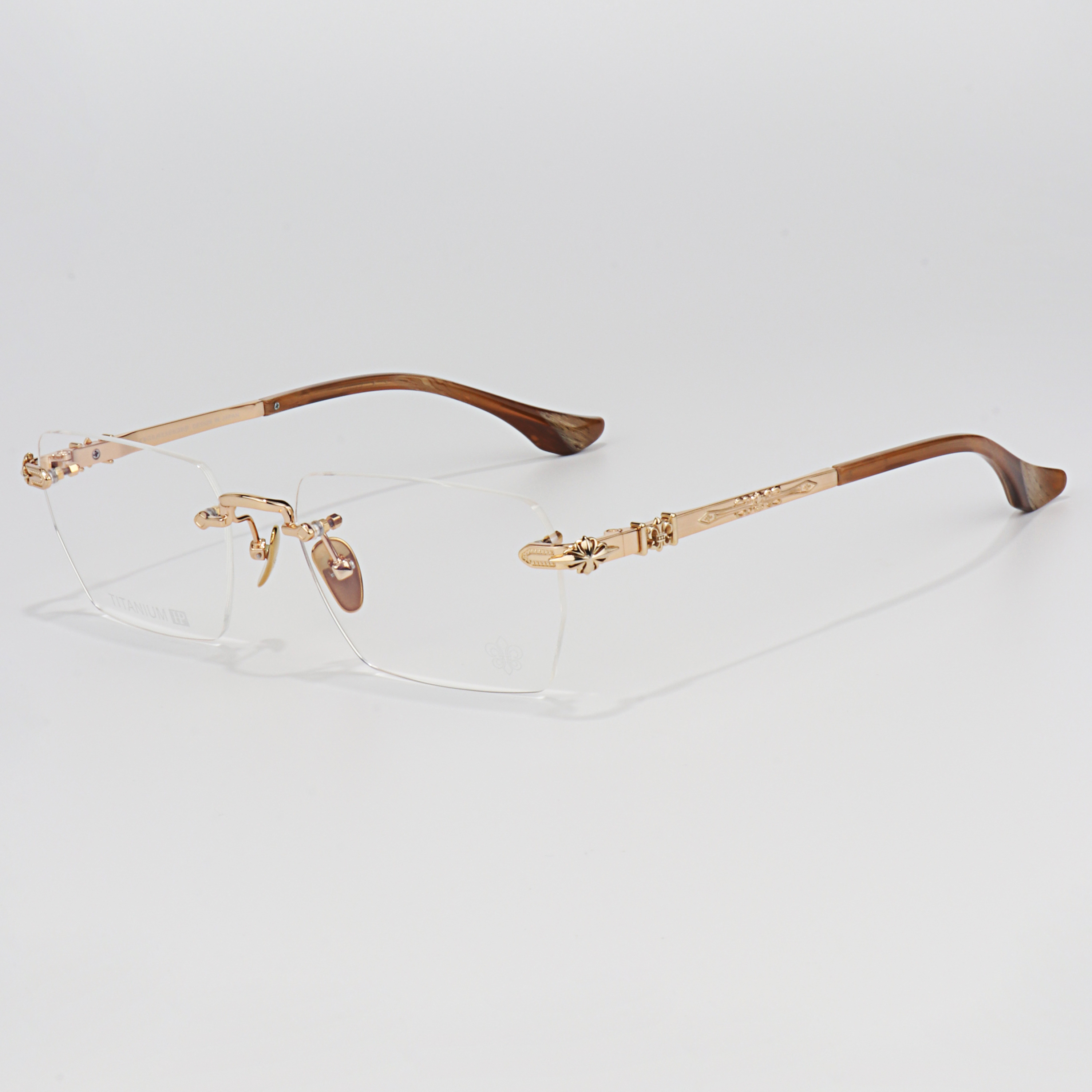 Lazy Makeup Lady Reader Glass Frames High Quality Modern Computer Men Women Rimless Eyeglasses Guangdong Factory Customize logo