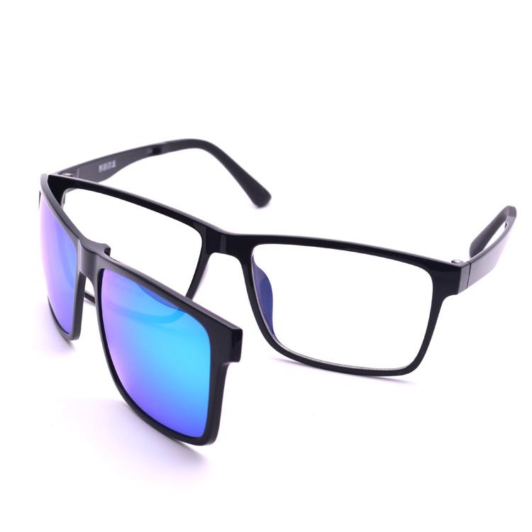 Ultem Clip on Eyeglasses Frames Polarized Magnetic Sunglasses - Side View