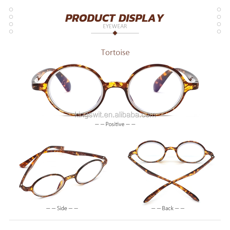 Classic Retro Slim Reading Glasses Small Round Tr90 Frame Light Eyewear for Wholesale