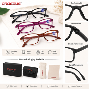 Anti Blue Light Square Frame Reading Glasses